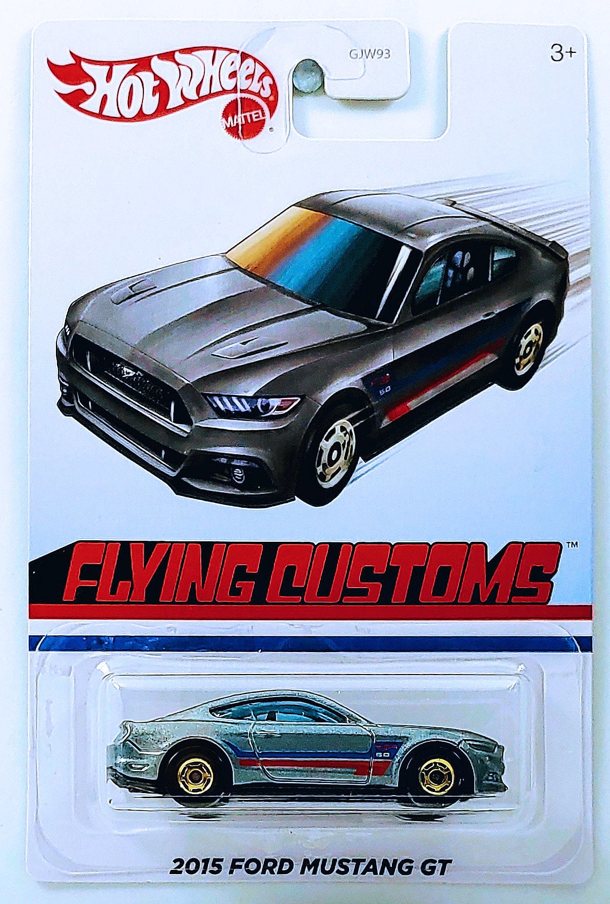 Hot Wheels 2020 - Flying Customs - 2015 Ford Mustang GT - Gray - HO Wheels - Target Exclusive