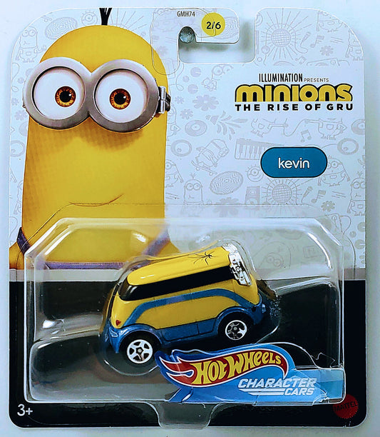 Hot Wheels 2020 - Character Cars - Minions: The Rise of Gru 2/6 - kevin - Steel Blue, Black & Yellow