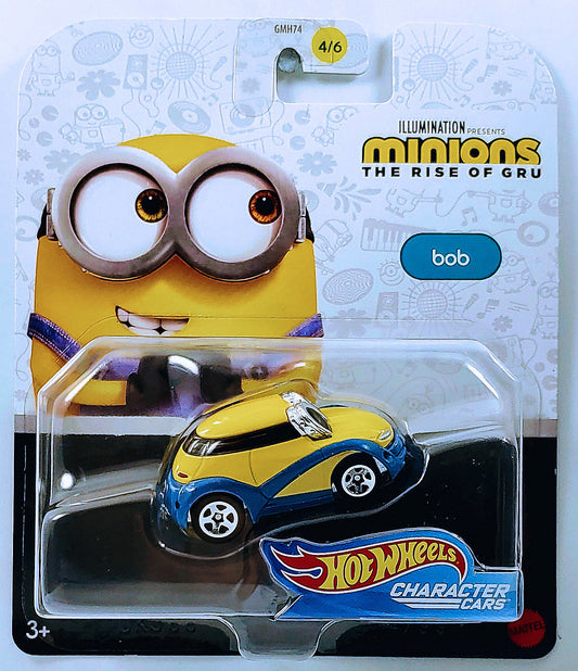 Hot Wheels 2020 - Character Cars - Minions: The Rise of Gru 4/6 - bob - Steel Blue & Yellow