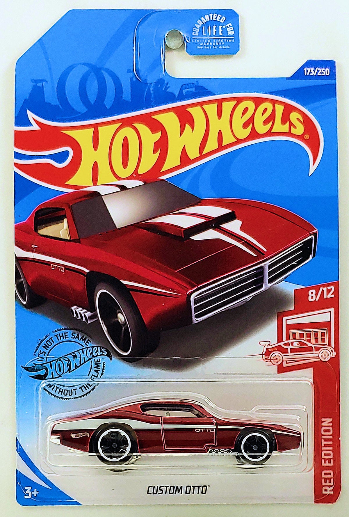 Hot Wheels 2020 - Collector # 173/250 - Red Edition 8/12 - Custom Otto - Red Metallic - USA Card - Target Exclusive