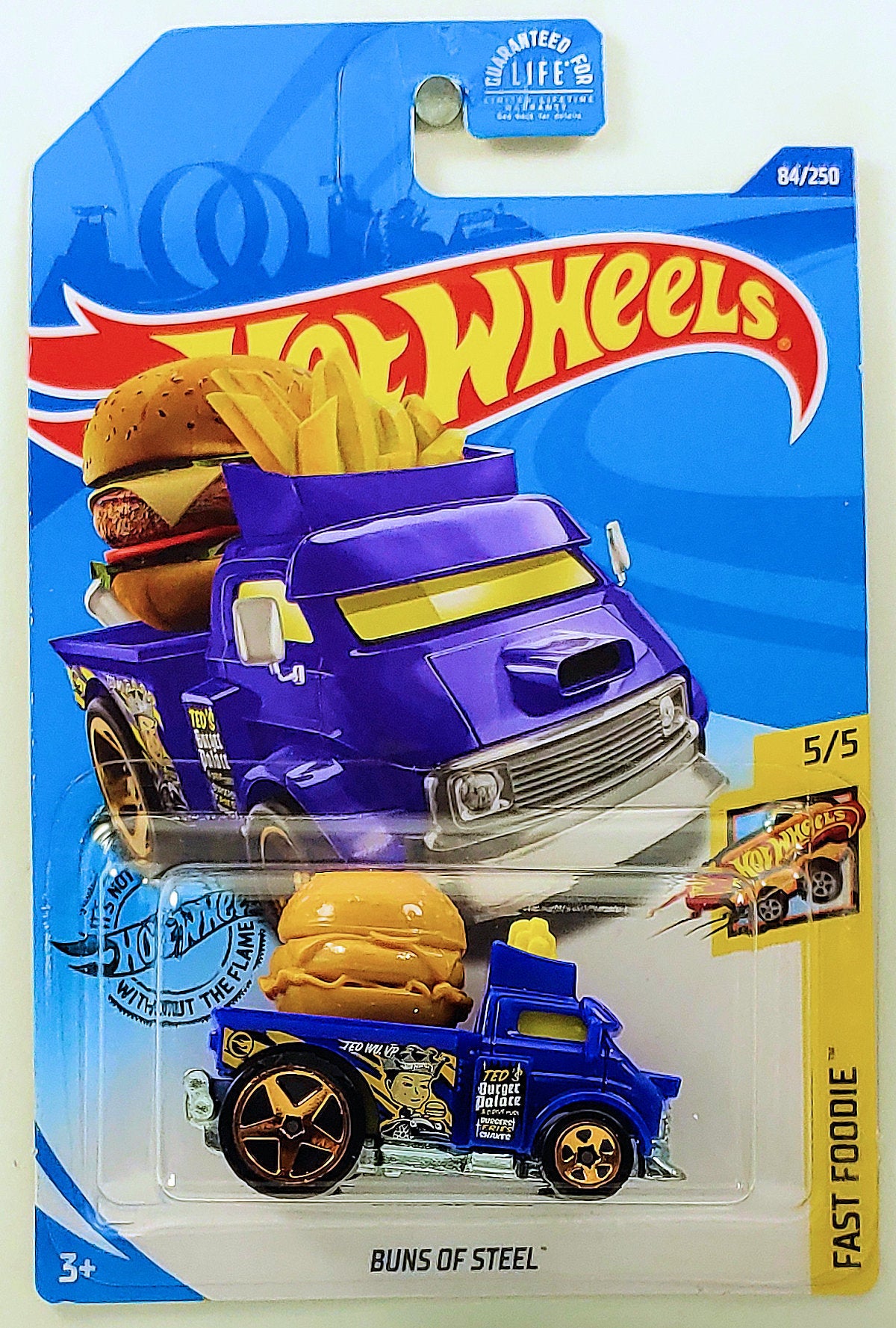 Hot Wheels 2020 - Collector # 084/250 - Fast Foodie 5/5 - Treausre Hunts - Buns of Steel - Blue