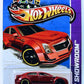Hot Wheels 2013 - Collector # 152/250 - HW Showroom / Asphalt Assault - Cadillac CTS-V - Red - Front Wheel ERROR, No Yellow Ring