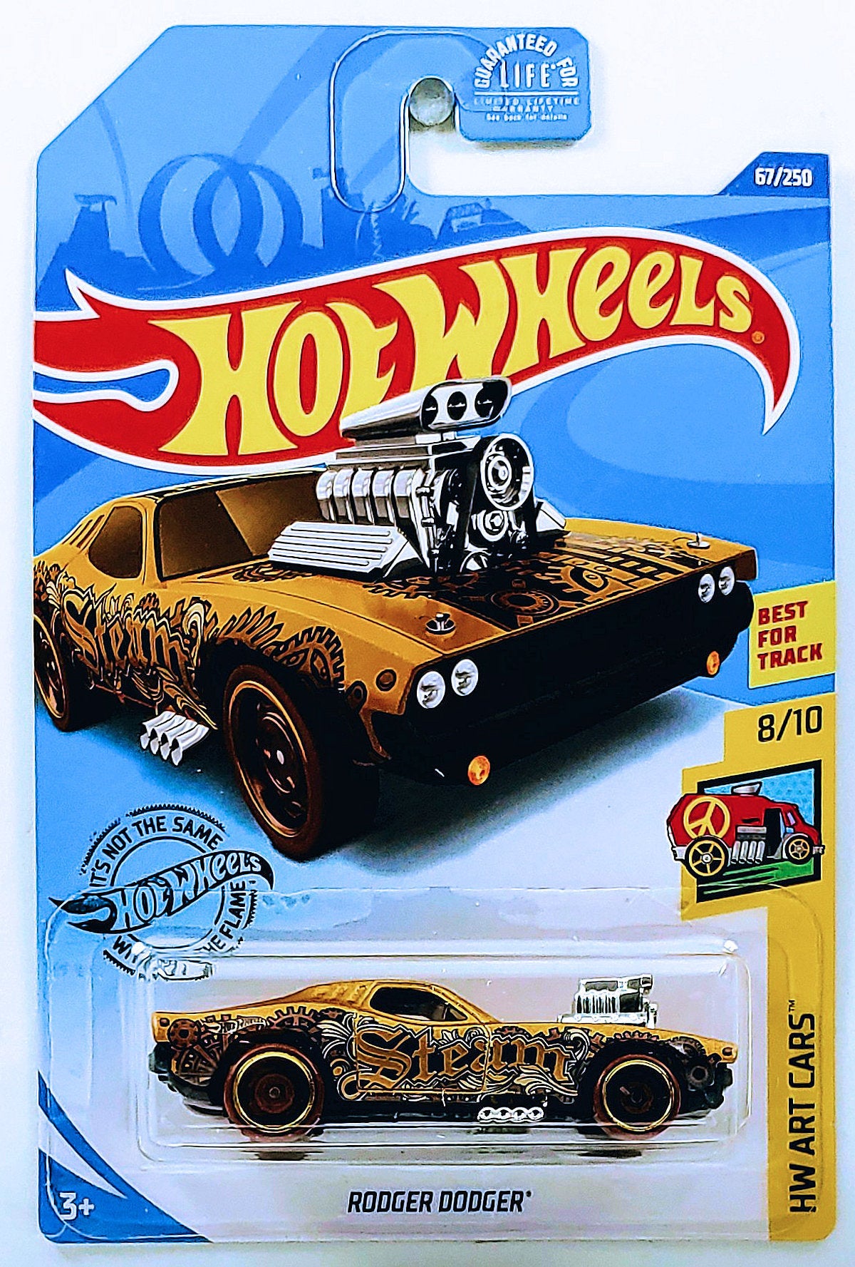 Hot Wheels 2020 - Collector # 067/250 - HW Art Cars 8/10 - Rodger Dodger - Gold - Kroger Exclusive