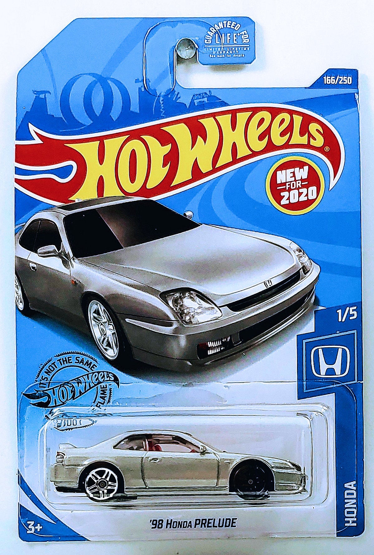 Hot Wheels 2020 - Collector # 166/250 - Honda 1/5 - New Models - '98 Honda Prelude - Silver - ERROR