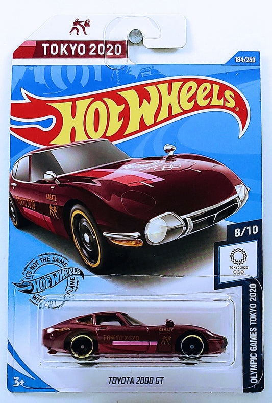 Hot Wheels 2020 - Collector # 184/250 - Olympic Games Tokyo 2020 8/10 - Toyota 2000 GT - Maroon - IC