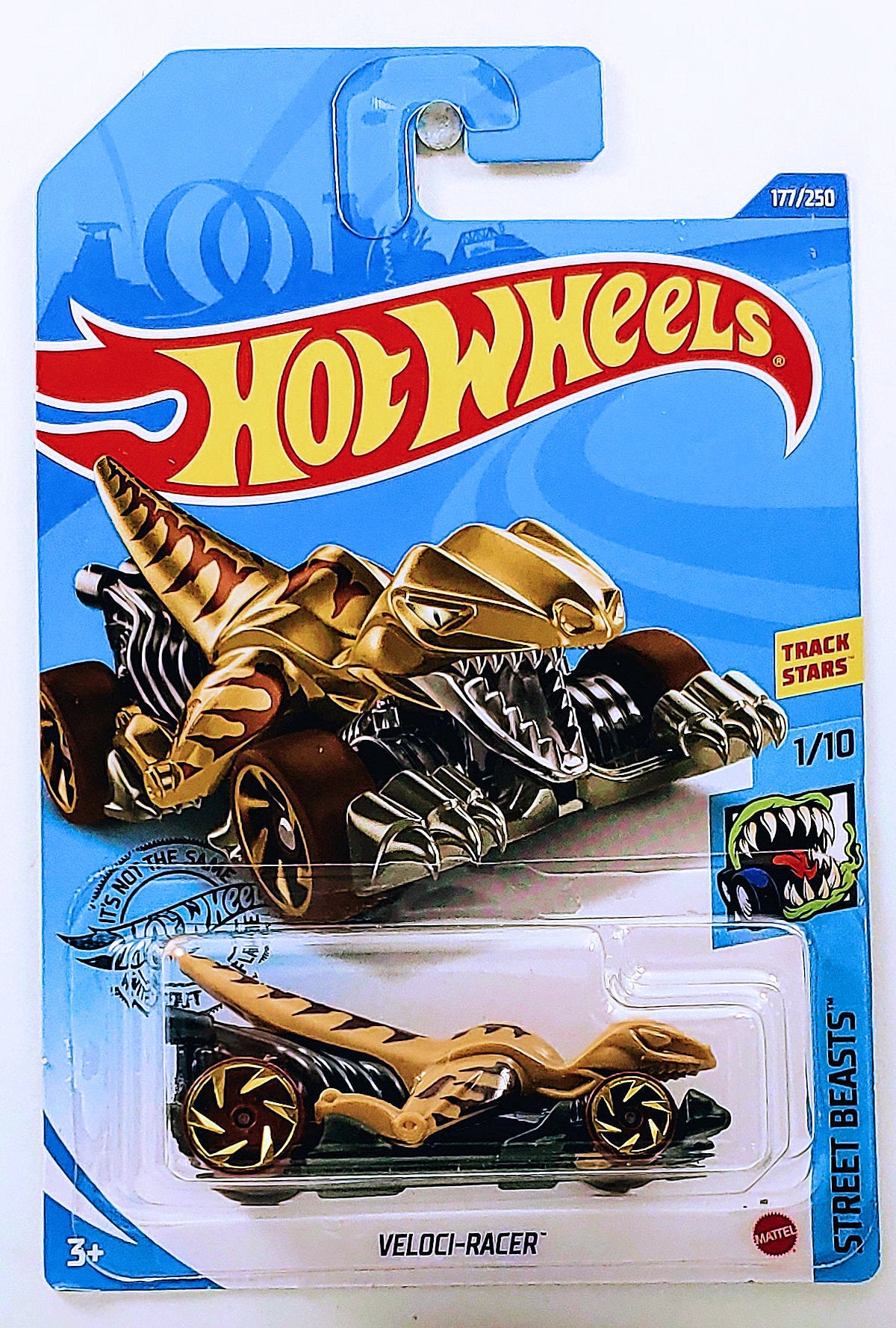 Hot Wheels 2020 - Collector # 177/250 - Street Beasts 1/10 - New Models - Veloci-Racer - Tan - IC