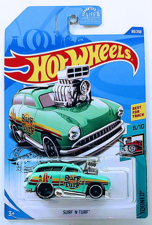 Hot Wheels 2020 - Collector # 083/250 - Tooned 8/10 - Surf 'N Turf - Pale Green