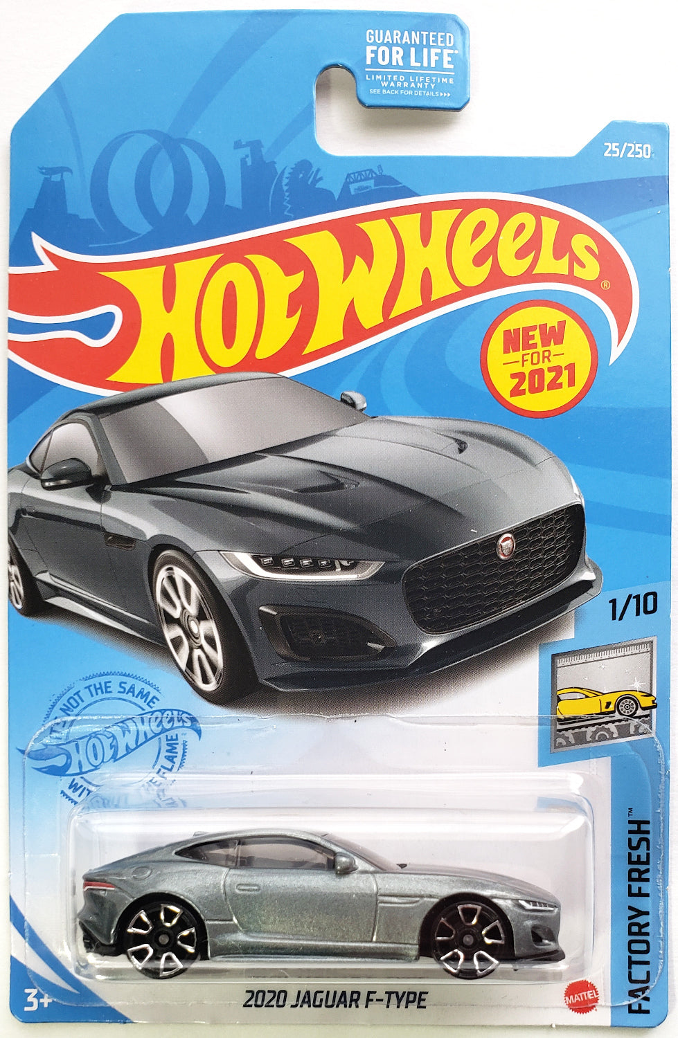 Hot Wheels 2021 - Collector # 025/250 - Factory Fresh 1/10 - New Models - 2020 Jaguar F-Type - Gray