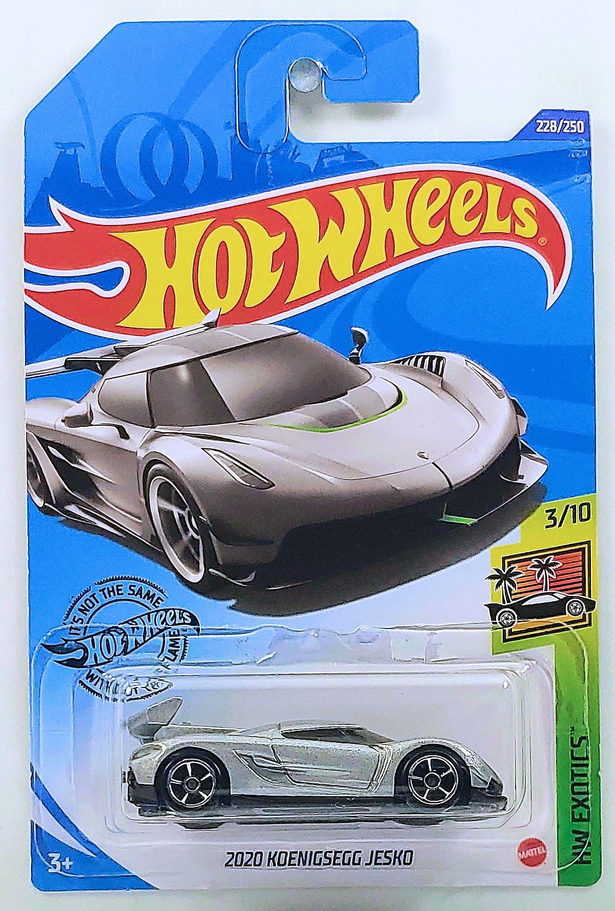 Hot Wheels 2020 - Collector # 228/250 - HW Exotics 3/10 - New Models - 2020 Koenigsegg Jesko - Silver - IC