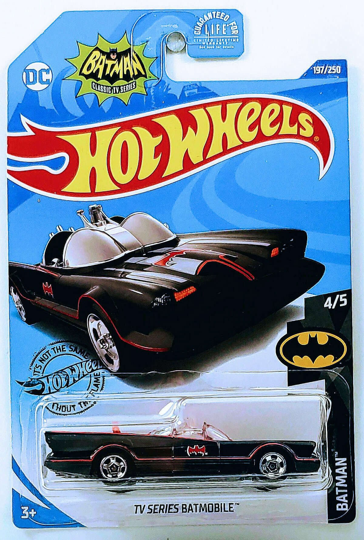 Hot Wheels 2020 - Collector # 197/250 - Batman 4/5 - TV Series Batmobile - Black - USA Card