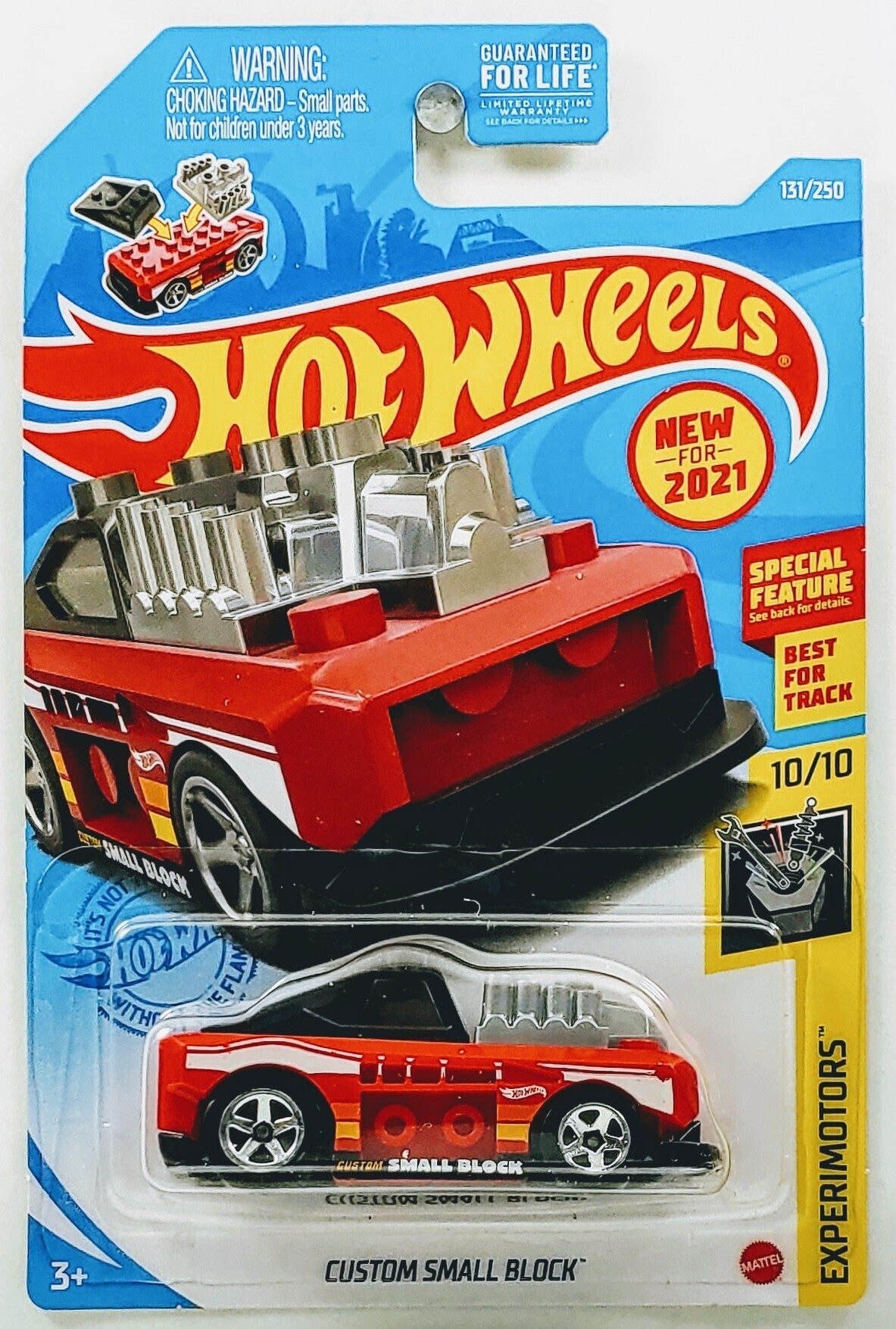 Hot Wheels 2021 - Collector # 131/250 - Experimotors 10/10 - Custom Small Block - Red