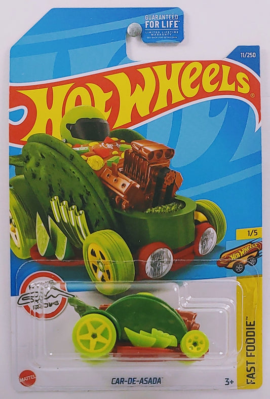 Hot Wheels 2022 - Collector # 011/250 - HW Fast Foodie 1/5 - Car De Asada - Green - USA