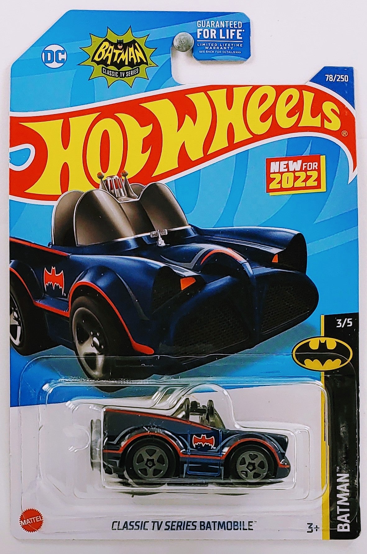 Hot Wheels 2022 - Collector # 078/250 - Classic TV Series Batmobile ('Tooned)