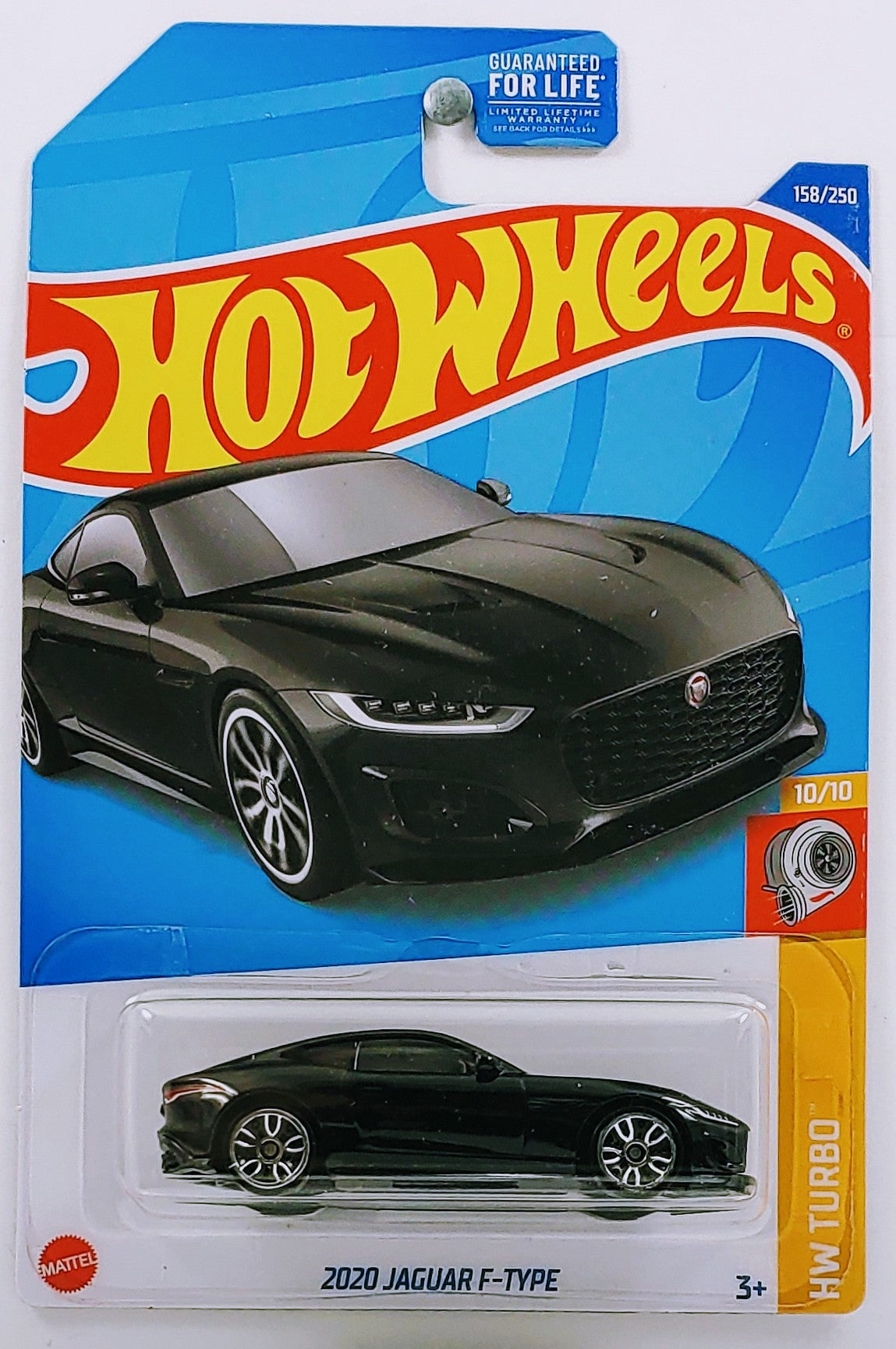Hot Wheels 2022 - Collector # 158/250 - HW Turbo 10/10 - 2020 Jaguar F-Type - Black