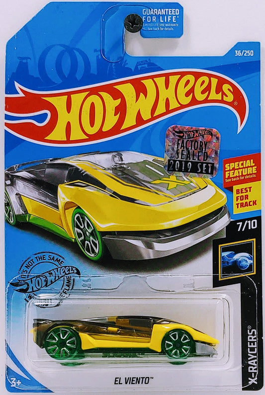 Hot Wheels 2019 - Collector # 036/250 - X-Raycers 7/10 - El Viento - Yellow - FSC