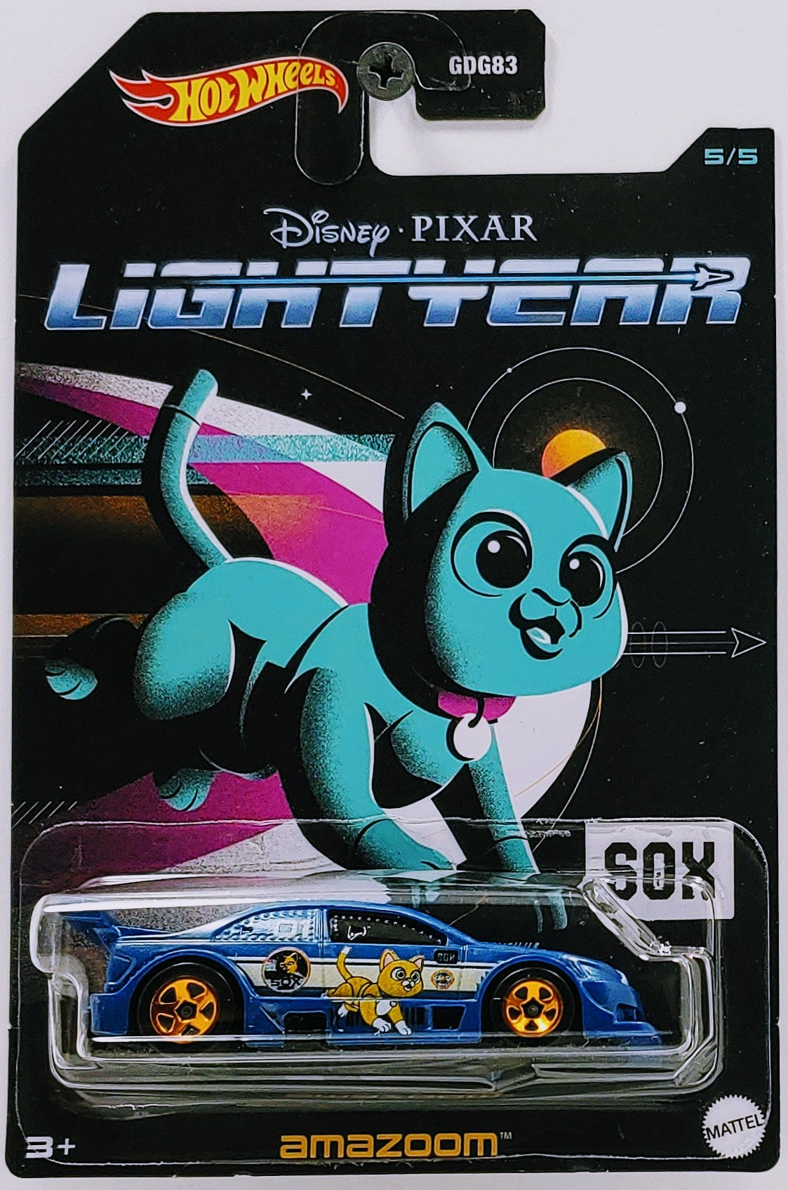 Hot Wheels 2022 - Disney / Pixar / Lightyear Series 5/5 - Amazoom - Blue / Sox - Walmart Exclusive