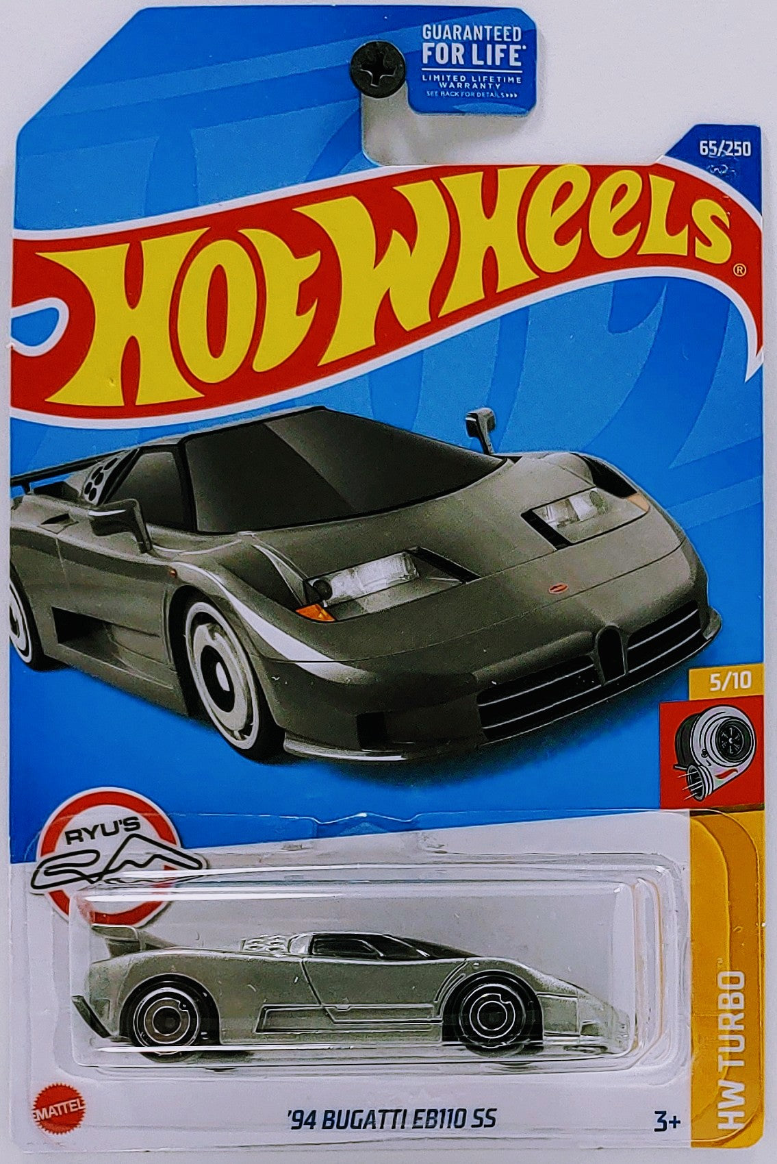 Hot Wheels 2022 - Collector # 065/250 - HW Turbo 5/10 - '94 Bugatti EB110 SS - Silver