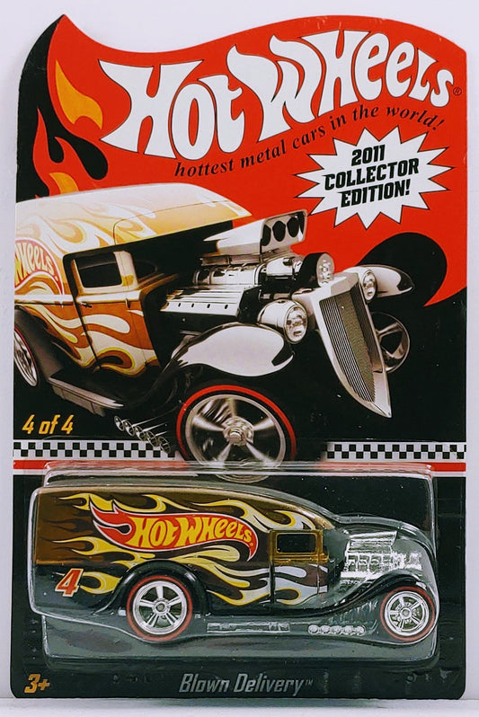 Hot Wheels 2011 - K-Mart - Mail-In Promo 4 of 4 - BLOWN DELIVERY - Gold with Flames