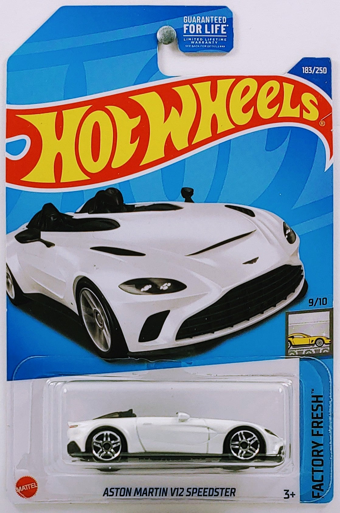 Hot Wheels 2022 - Collector # 183/250 - Factory Fresh 9/10 - Aston Martin V12 Speedster - White - USA