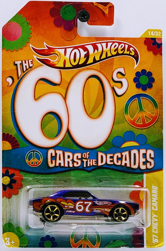 Hot Wheels 2011 - Cars of the Decades 14/32 - the '60s - '67 Chevy Camaro - Purple - Walmart Exclusive