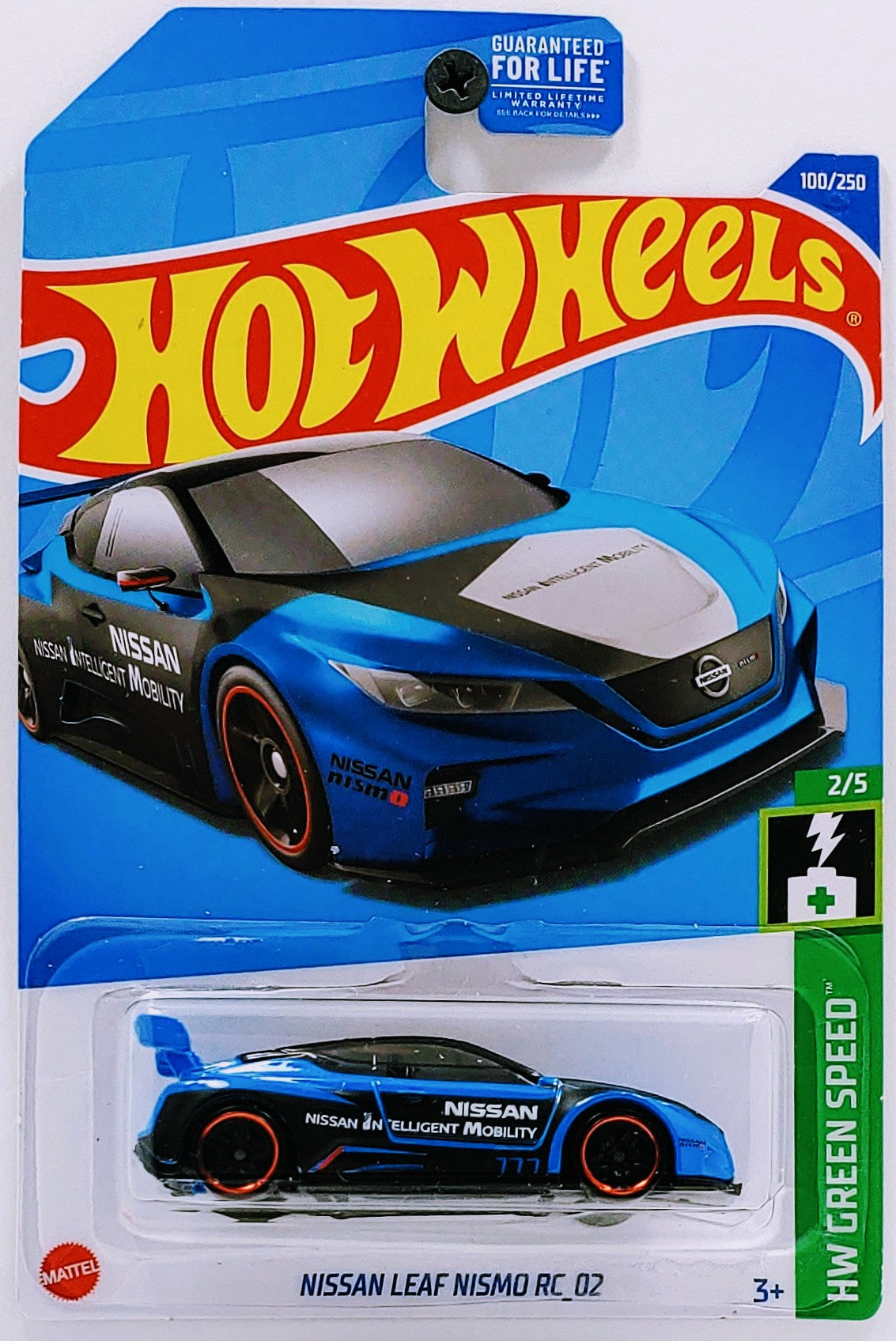 Hot Wheels 2022 - Collector # 100/250 - HW Green Speed 2/5 - Nissan Leaf Nismo RC_02 - Blue