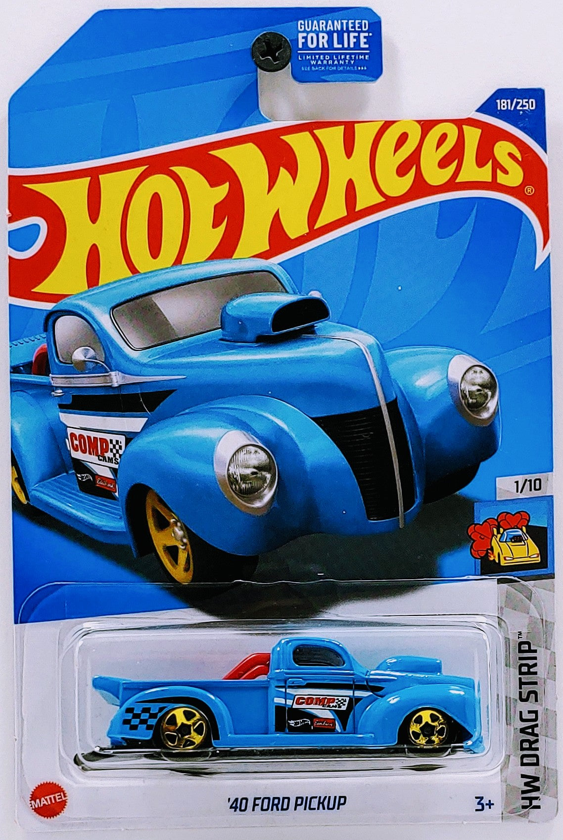 Hot Wheels 2022 - Collector # 181/250 - HW Drag Strip 1/10 - '40 Ford Pickup - Blue
