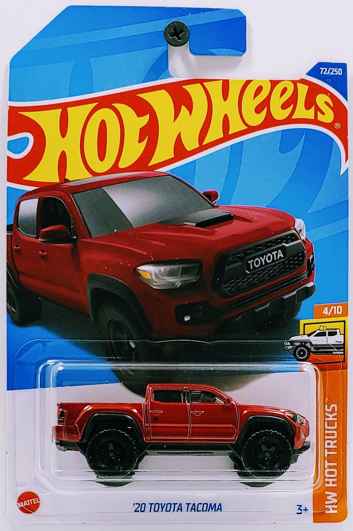 Hot Wheels 2022 - Collector # 072/250 - HW Hot Trucks 4/10 - New Models - '20 Toyota Tacoma - Metallic Red - IC