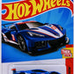 Hot Wheels 2022 - Collector # 190/250 - Then And Now 1/10 - Corvette C8.R - Blue - 10 Spokes