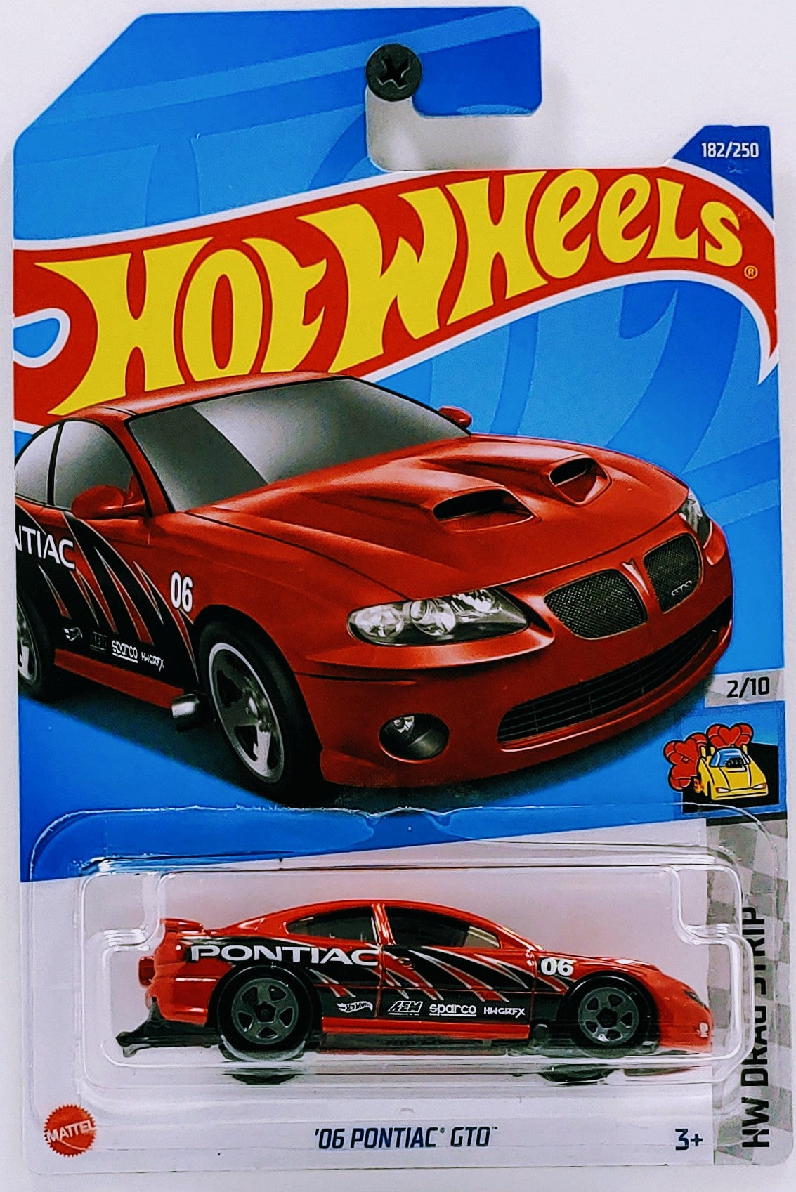 Hot Wheels 2022 - Collector # 182/250 - HW Drag Strip 2/10 - '06 Pontiac GTO - Red - IC