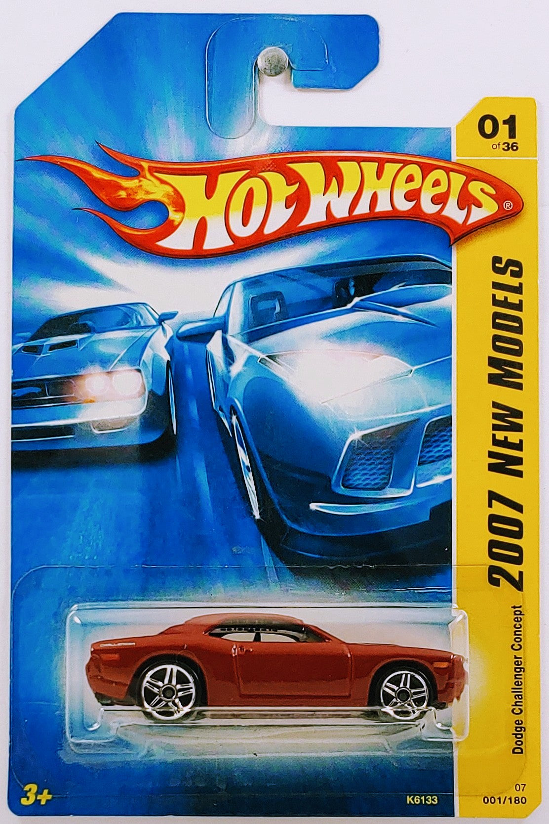 Hot Wheels 2007 - Collector # 001/180 - New Models 01/36 - Dodge Challenger Concept - Red - USA
