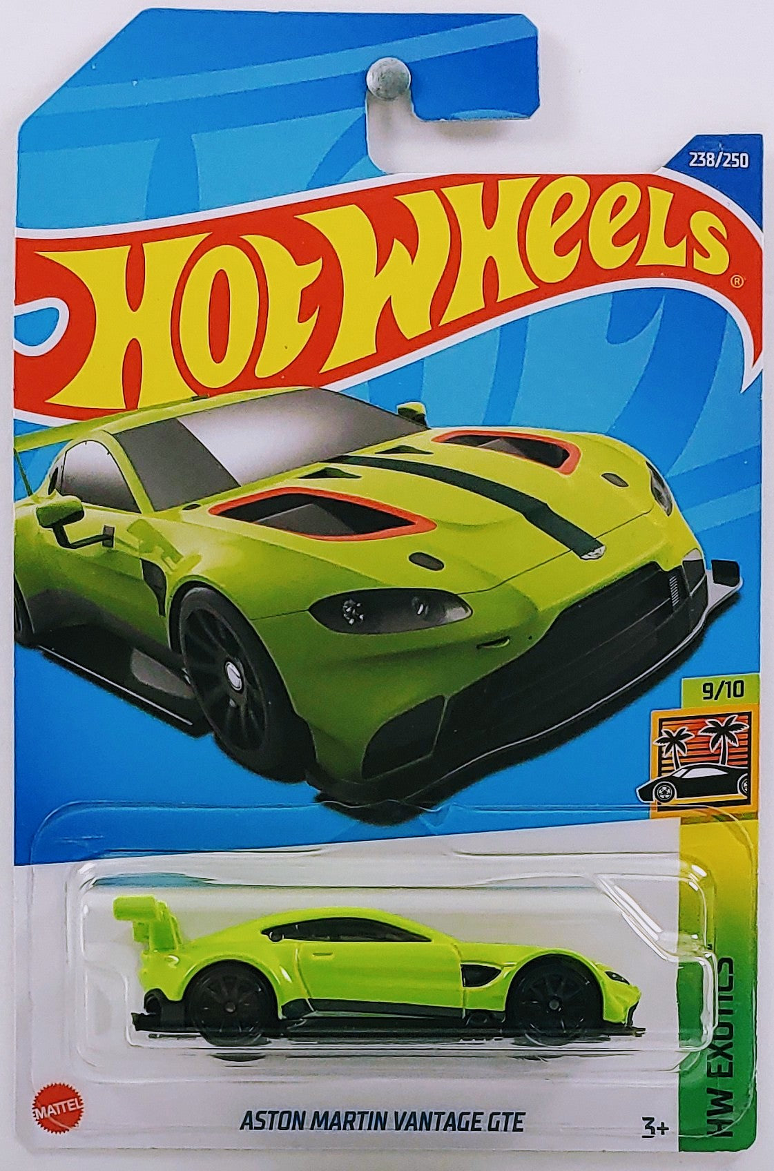 Hot Wheels 2022 - Collector # 238/250 - HW Exotics 9/10 - New Models - Aston Martin Vantage GTE - Bright Green - IC