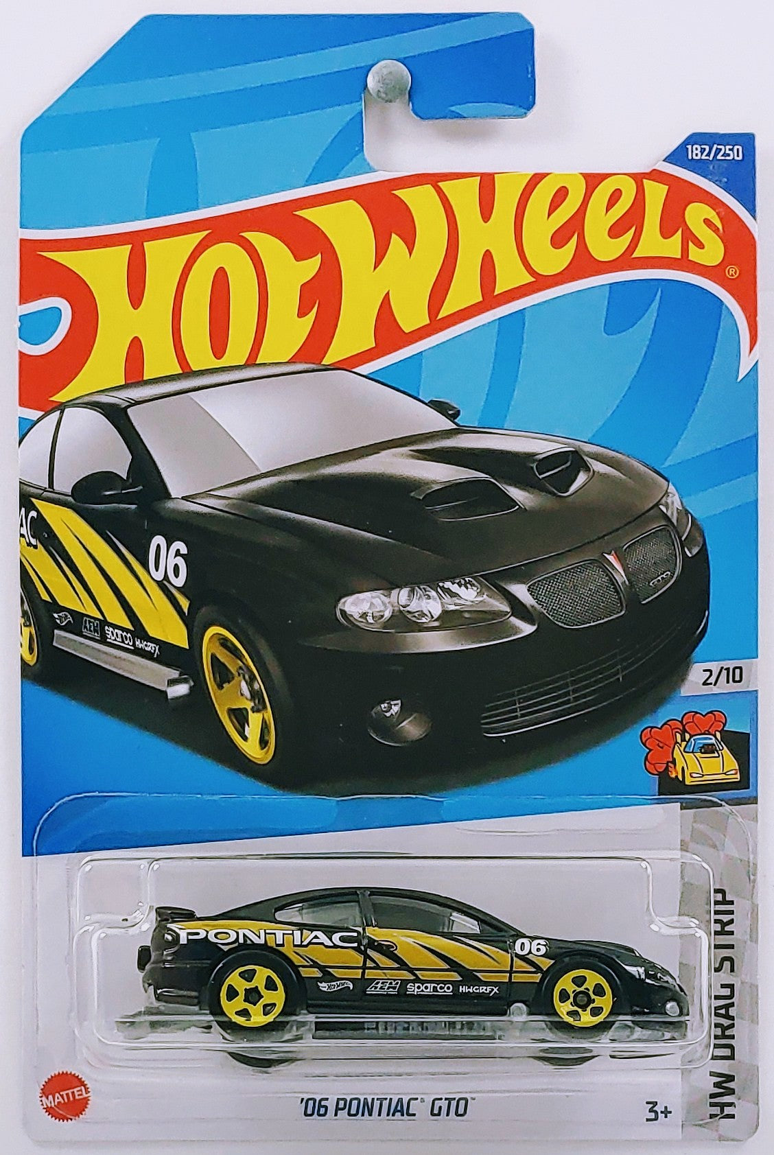 Hot Wheels 2022 - Collector # 182/250 - HW Drag Strip 2/10 - '06 Pontiac GTO - Black - IC
