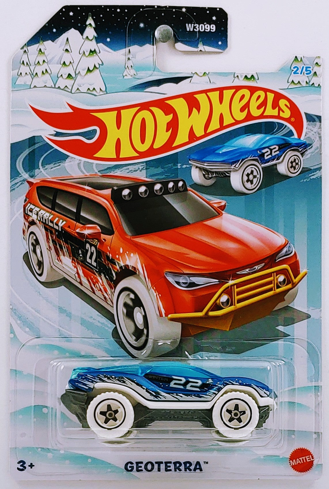 Hot Wheels 2022 - Holiday Hot Rods 2/5 - Geoterra - Blue - Walmart Exclusive