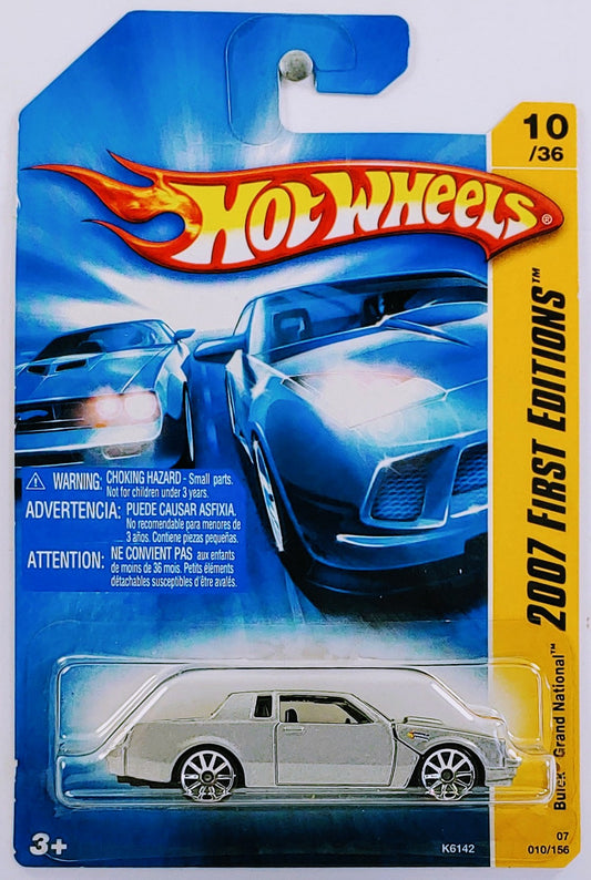 Hot Wheels 2007 - Collector # 010/156 - First Editions 10/`36 - Buick Grand National - Silver - 10 Spokes - IC