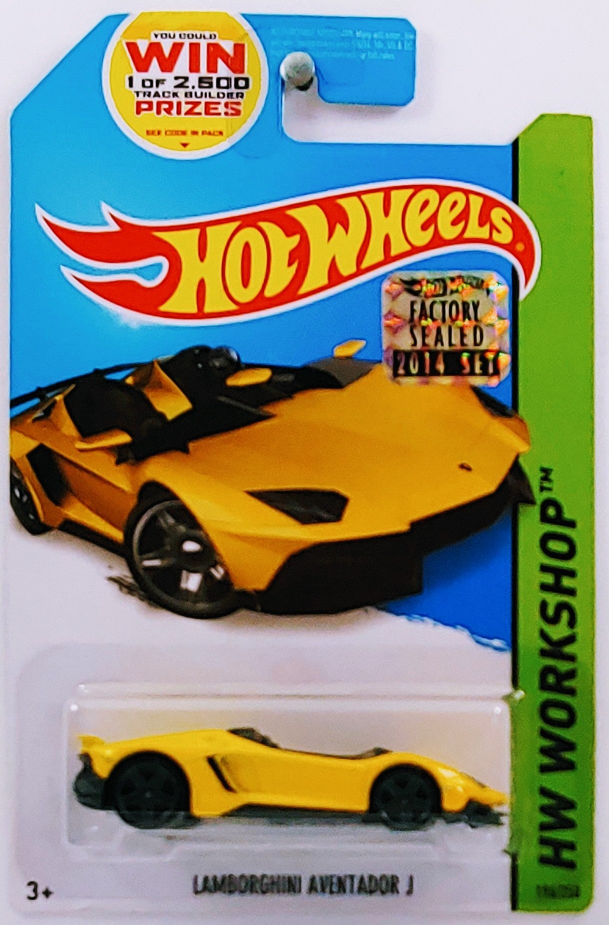 Hot Wheels 2015 - Collector # 196/250 - HW Workshop / HW All Stars - Lamborghini Aventador J - Yellow - FSC