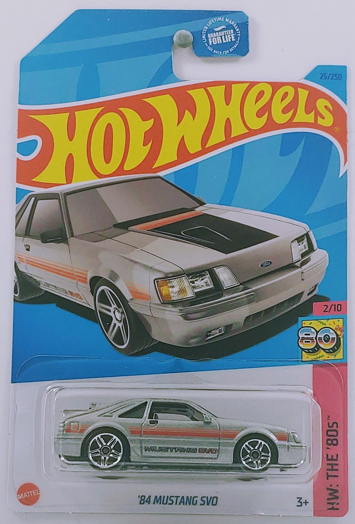 Hot Wheels 2023 - Collector # 025/250 - HW: The '80s 2/10 - '84 Mustang SVO - Silver - USA