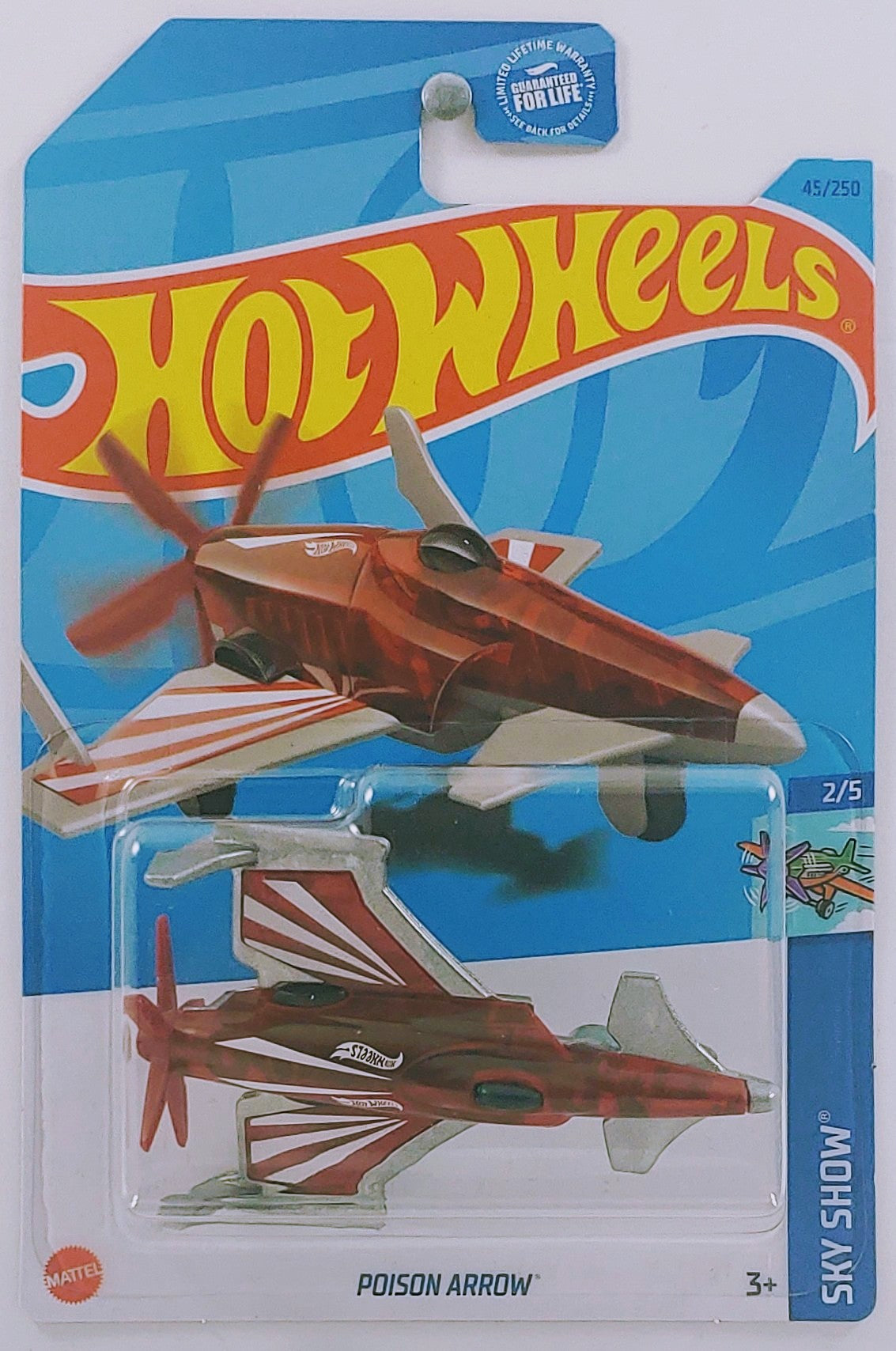 Hot Wheels 2023 - Collector # 045/250 - Sky Show 2/5 - Poison Arrow - Transparent Red - USA