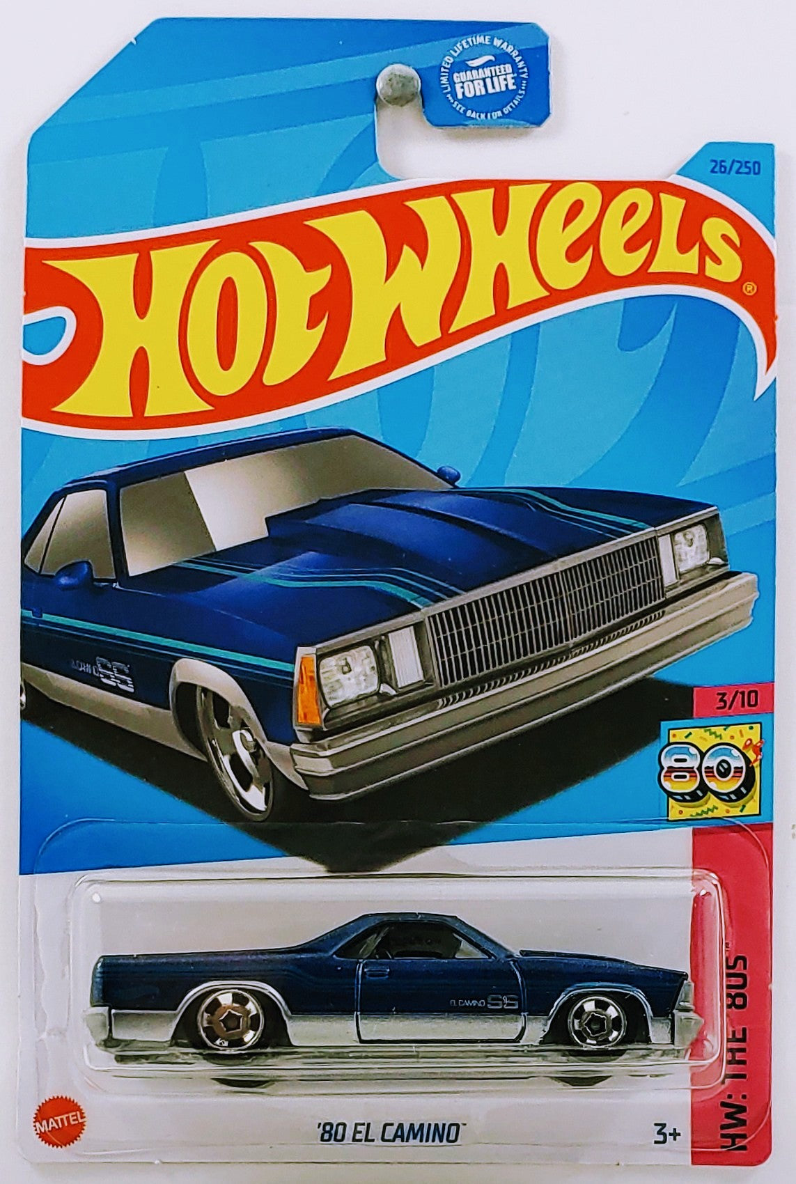 Hot Wheels 2023 - Collector # 026/250 - HW: The '80s 3/10 - '80 El Camino - Blue - USA