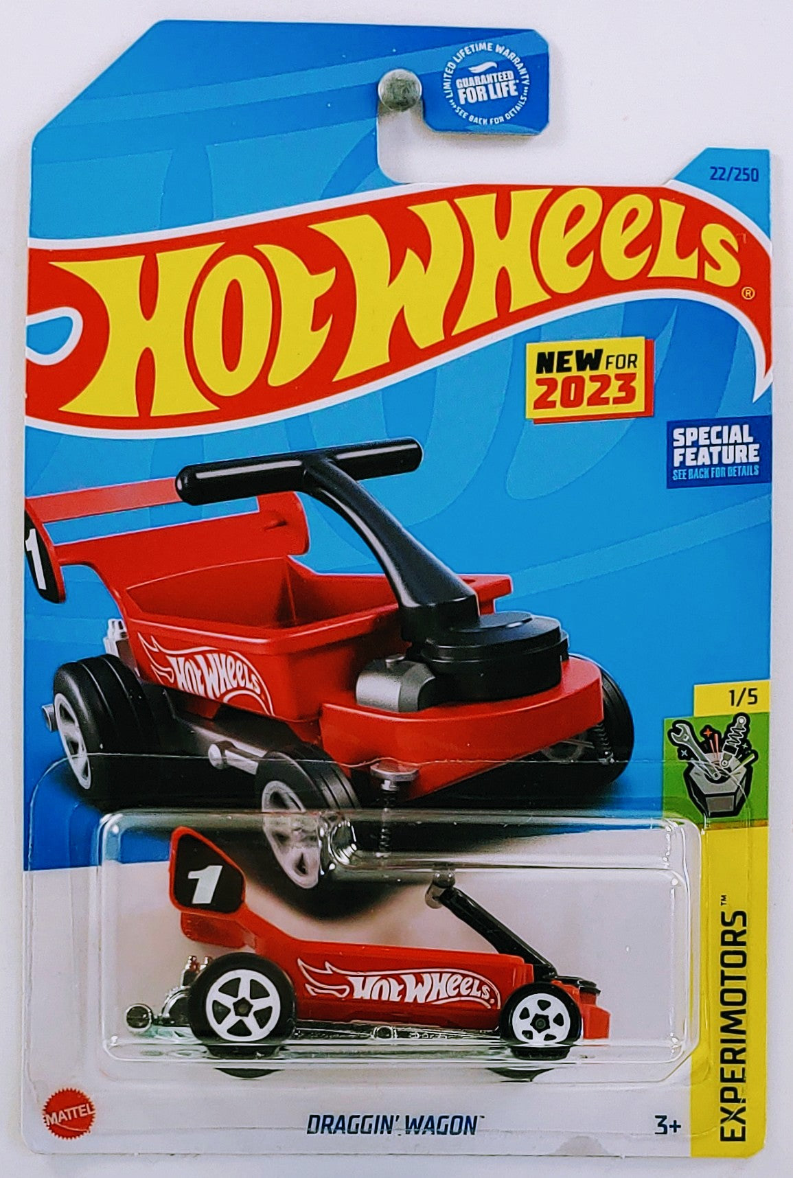Hot Wheels 2023 - Collector # 022/250 - Experimotors 1/5 - New Models - Draggin' Wagon - Red - USA