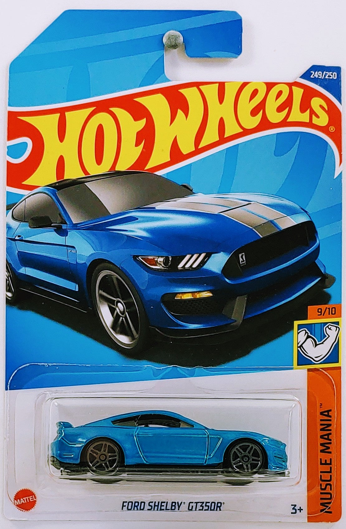 Hot Wheels 2022 - Collector # 249/250 - Muscle Mania 9/10 - Ford Shelby GT350R - Blue - IC