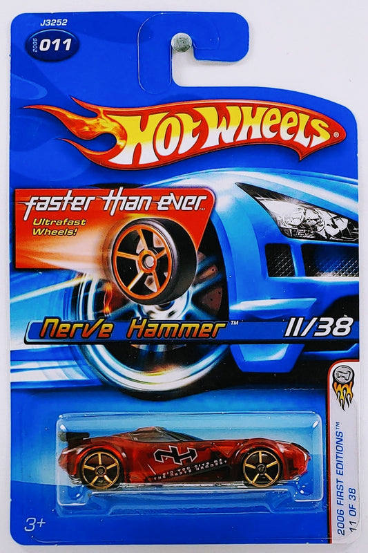 Hot Wheels 2006 - Collector # 011/223 - First Editions 11/38 - Nerve Hammer - Transparent Red - FTE Wheels - USA