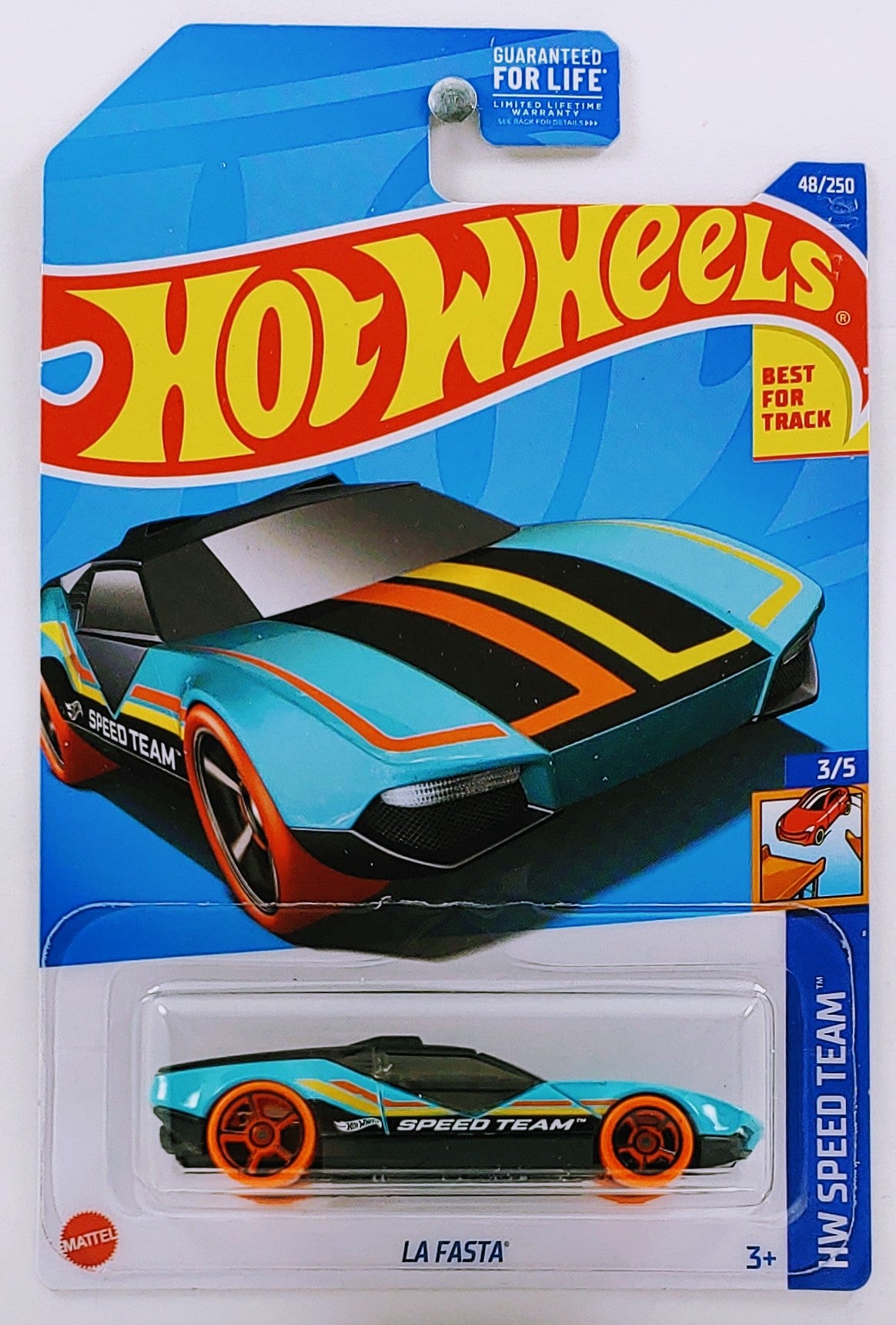 Hot Wheels 2022 - Collector # 048/250 - HW Speed Team 3/5 - La Fasta - Aqua - USA