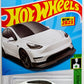 Hot Wheels 2023 - Collector # 037/250 - HW Green Speed 2/5 - New Models - Tesla Model Y - White - USA