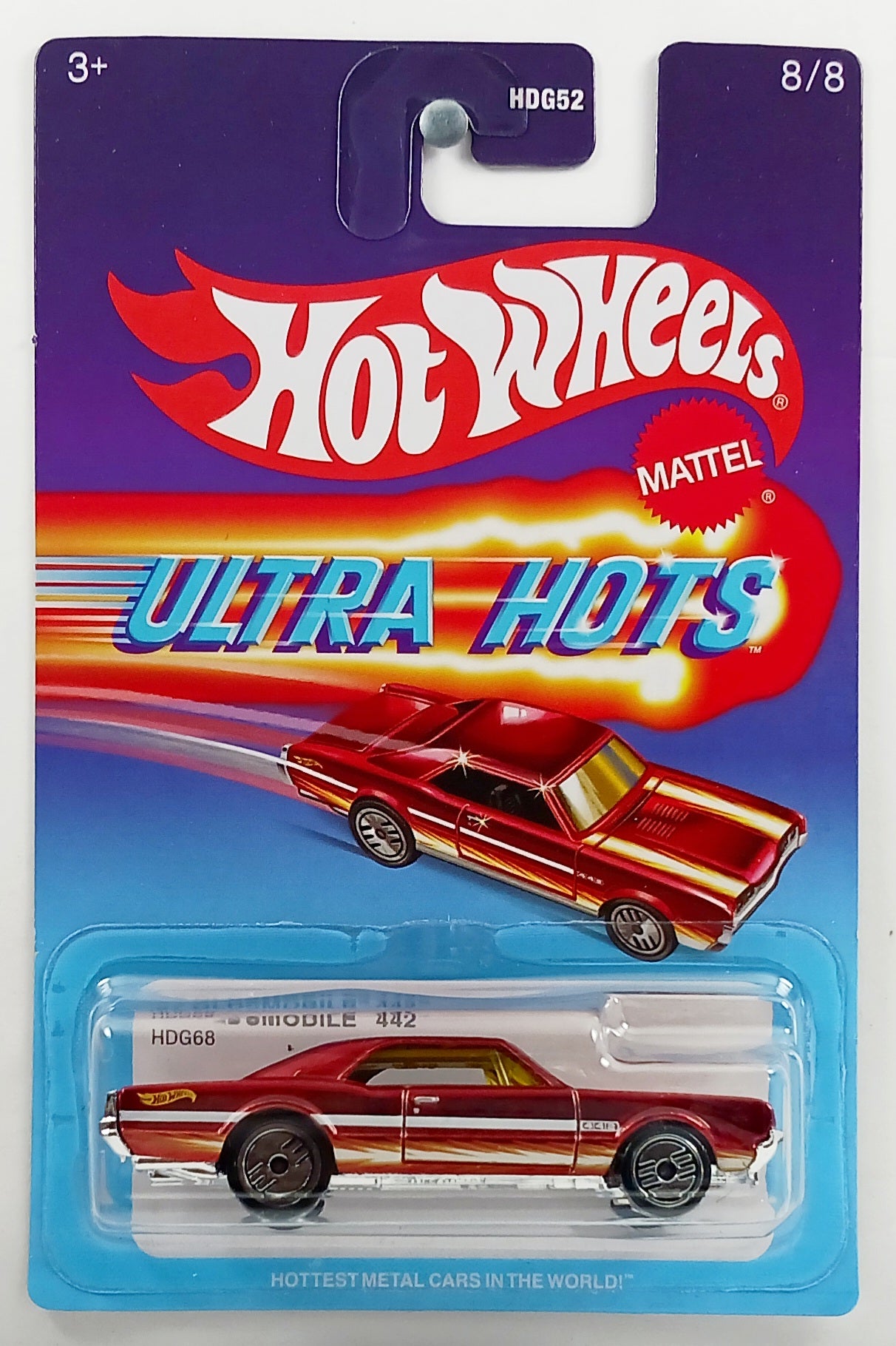 Hot Wheels 2022 - Ultra Hots 8/8 - '67 Oldsmobile 442 - Spectraflame Red - UH Wheels - Target Exclusive