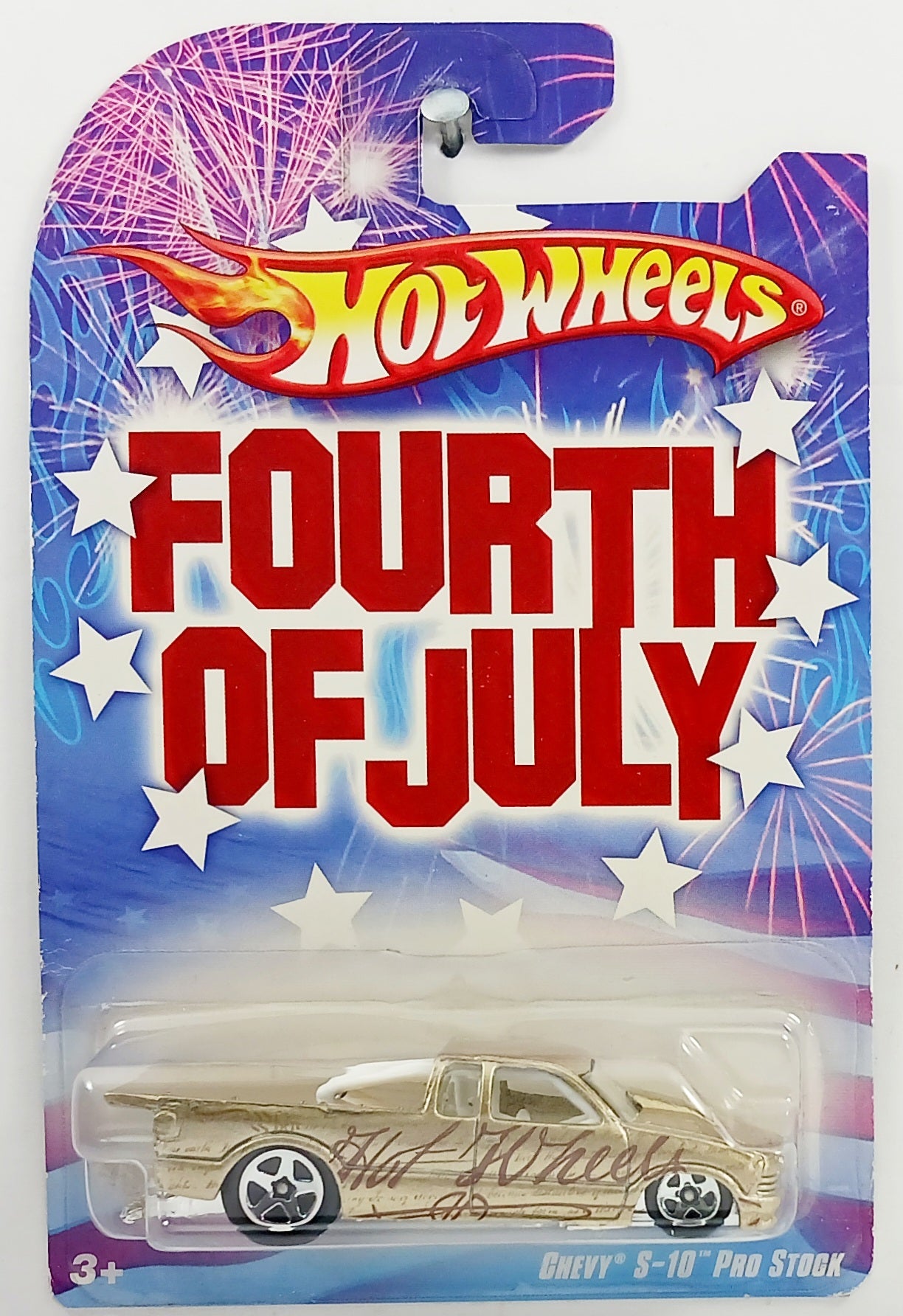 Hot Wheels 2008 - Fourth of July - Chevy S-10 Pro Stock - Gold - Walmart Exclusive
