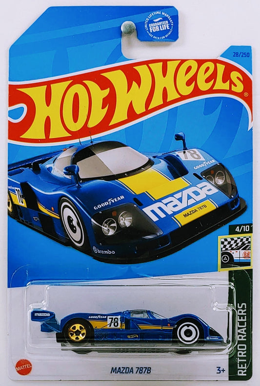 Hot Wheels 2023 - Collector # 028/250 - Retro Racers 4/10 - Mazda 787B - Blue / #78 - USA