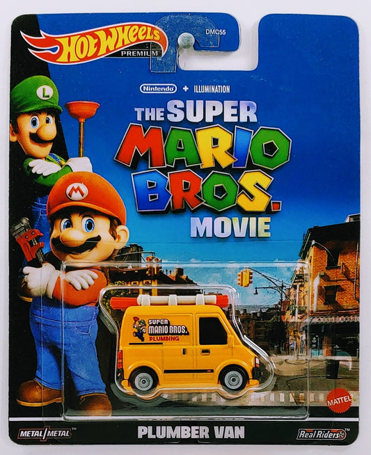 Hot Wheels 2023 - Premium / Entertainment / The Super Mario Bros. Movie - Plumber Van - Bright Orange - Metal/Metal & Real Riders
