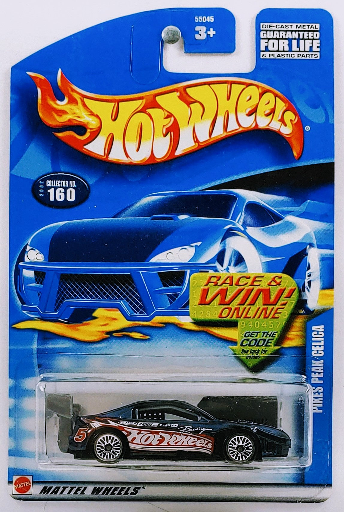Hot Wheels 2002 - Collector # 160/240 - Pikes Peak Celica - Metallic Dark Blue - USA 'R&W'