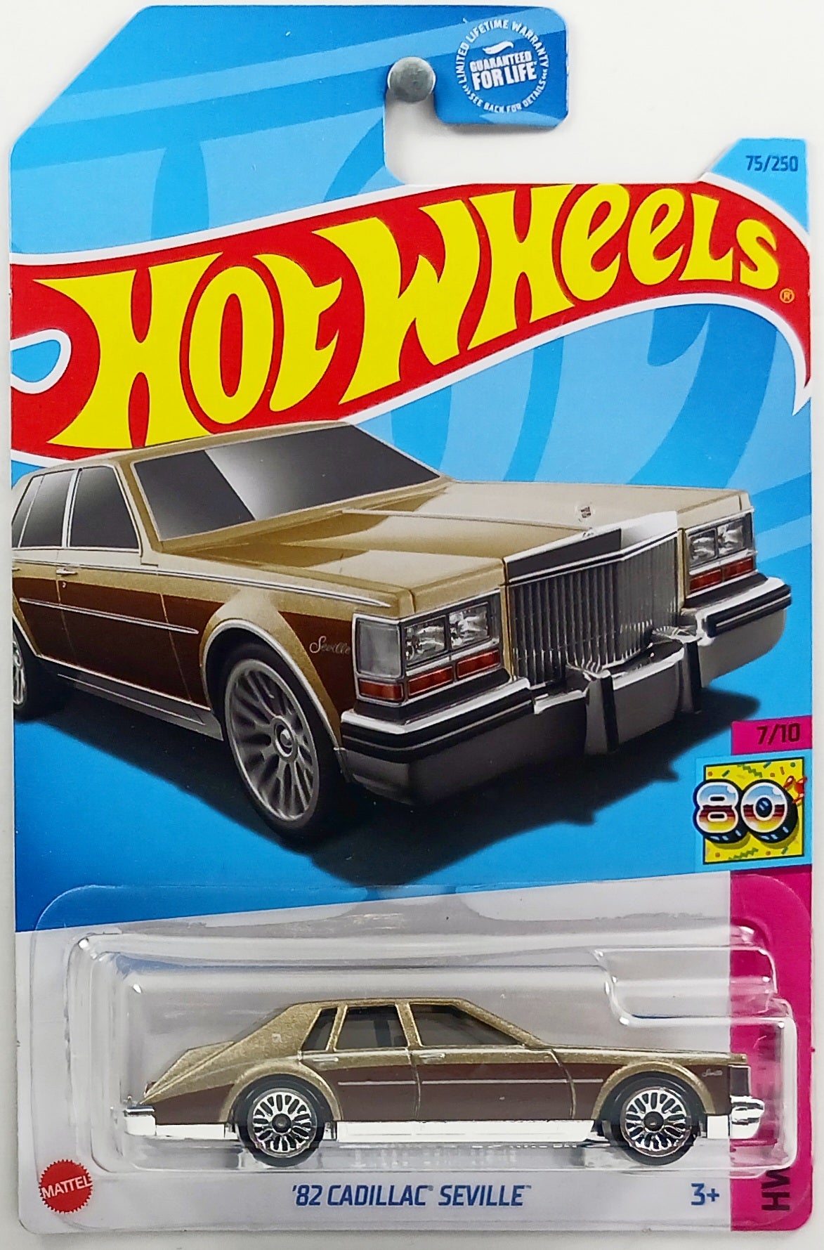 Hot Wheels 2023 - Collector # 075/250 - HW The 80s 07/10 - '82 Cadillac Seville - Gold - USA