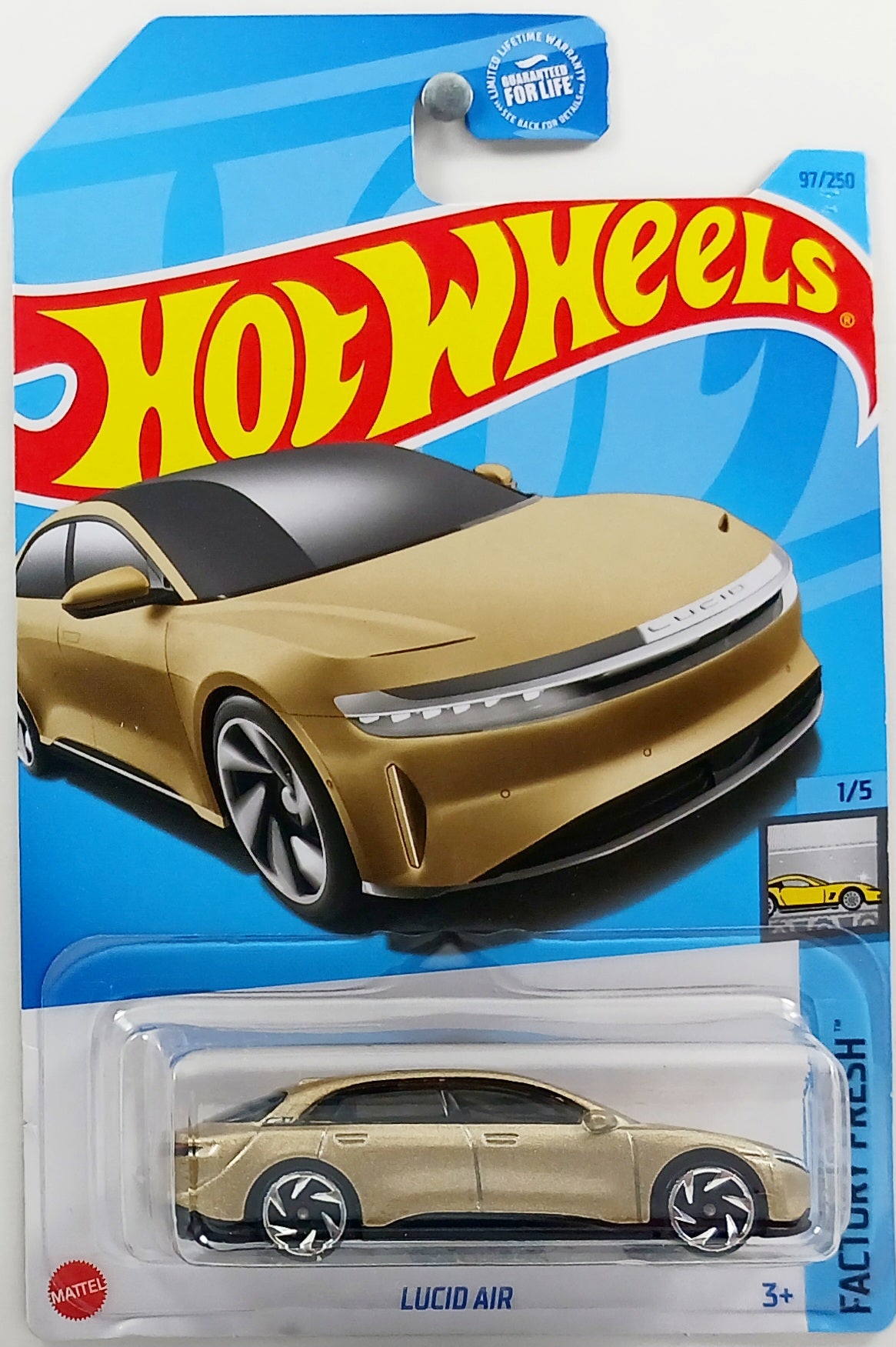 Hot Wheels 2023 - Collector # 097/250 - Factory Fresh 01/05 - Lucid Air - Champagne - USA
